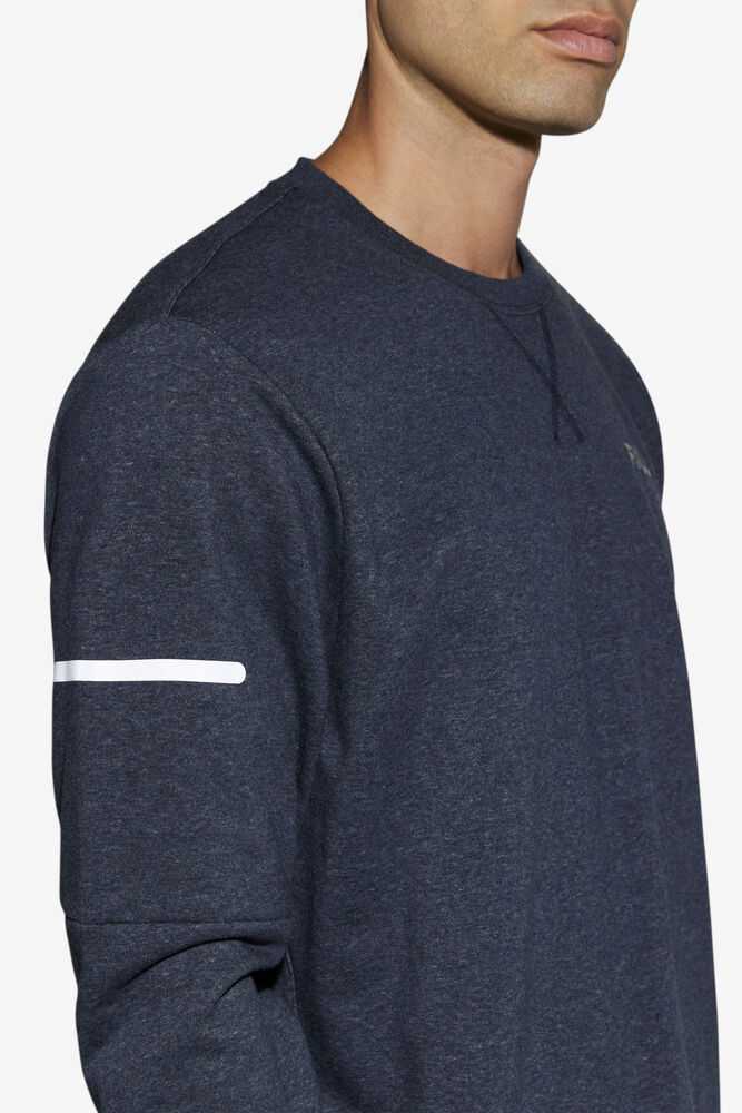 Blue Men's FILA Commuter Sweatshirt | USA-296840