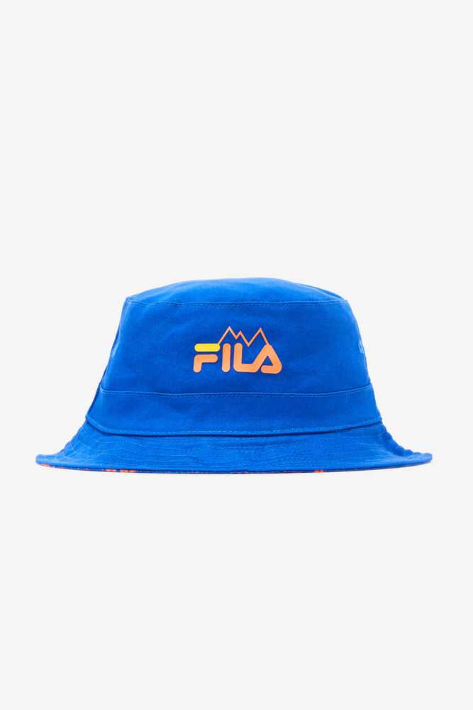 Blue Men\'s FILA Explore Bucket Hat | USA-16139