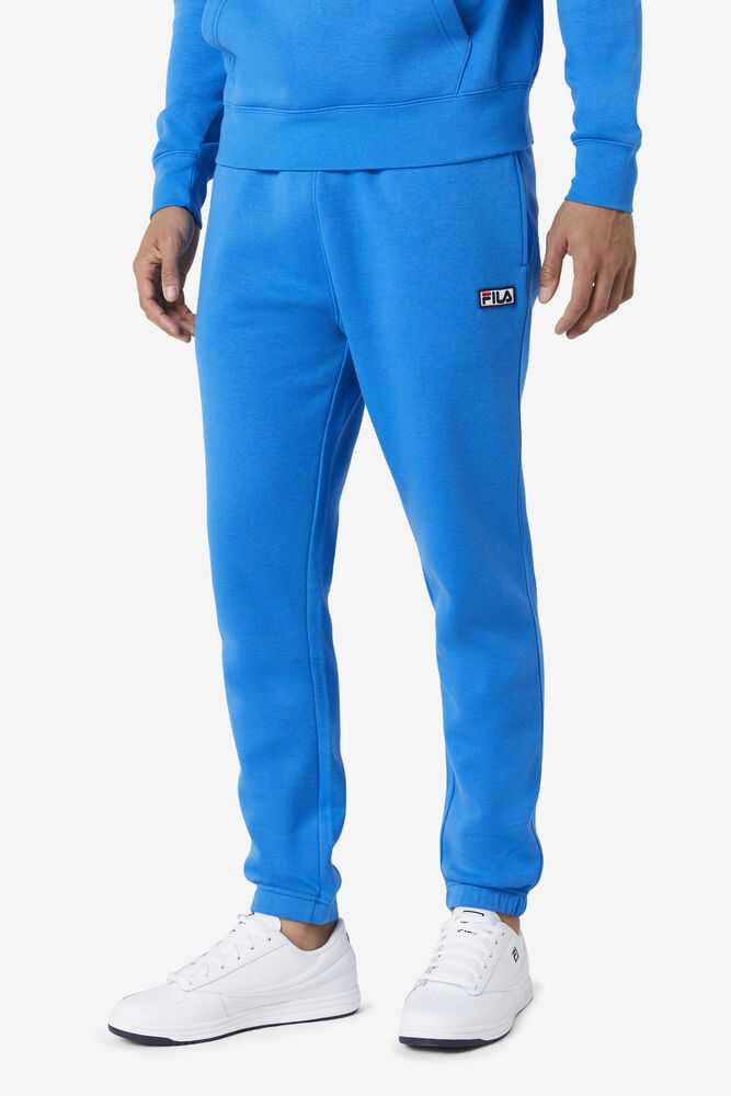 Blue Men's FILA Garin Fleece Sweatpants | USA-065894