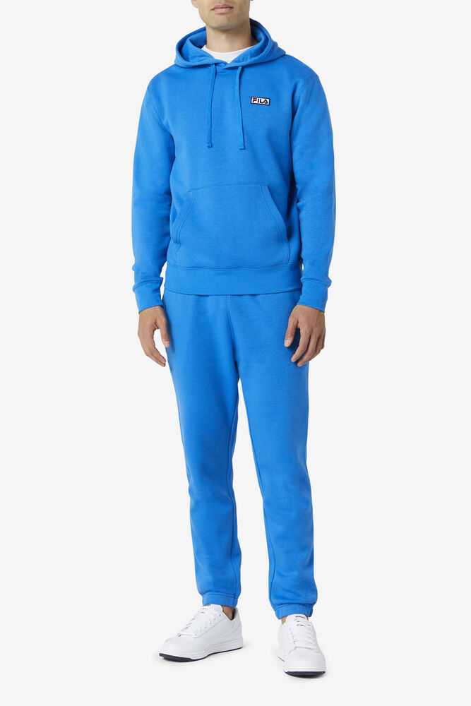 Blue Men's FILA Garin Fleece Sweatpants | USA-065894