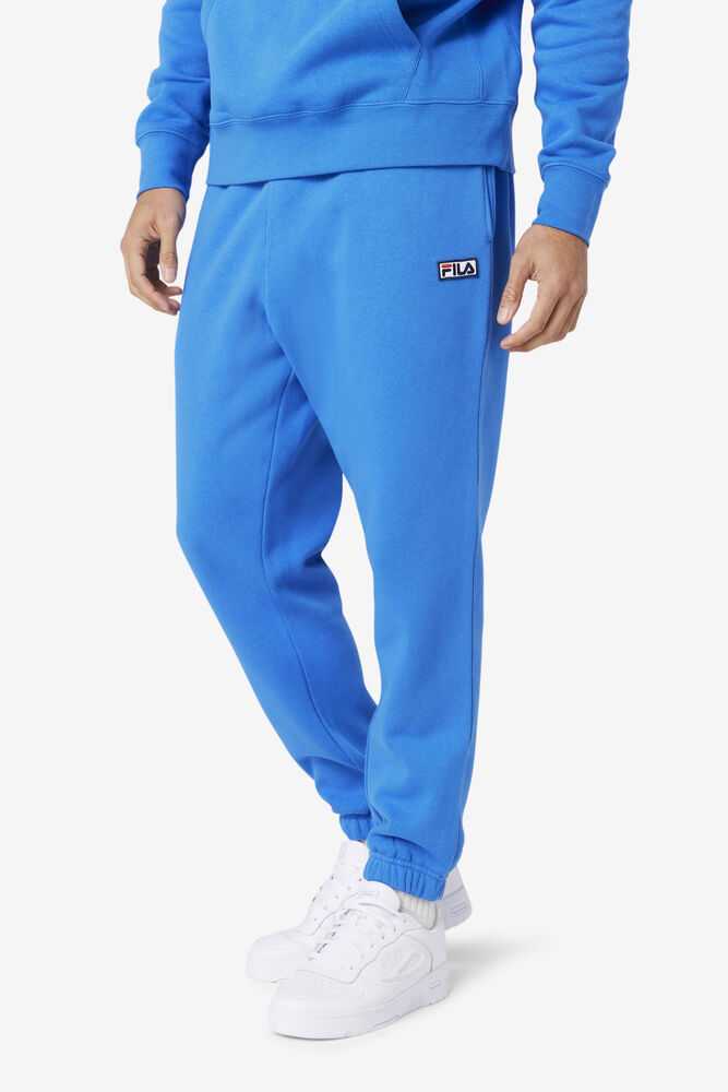 Blue Men's FILA Garin Fleece Sweatpants | USA-954786