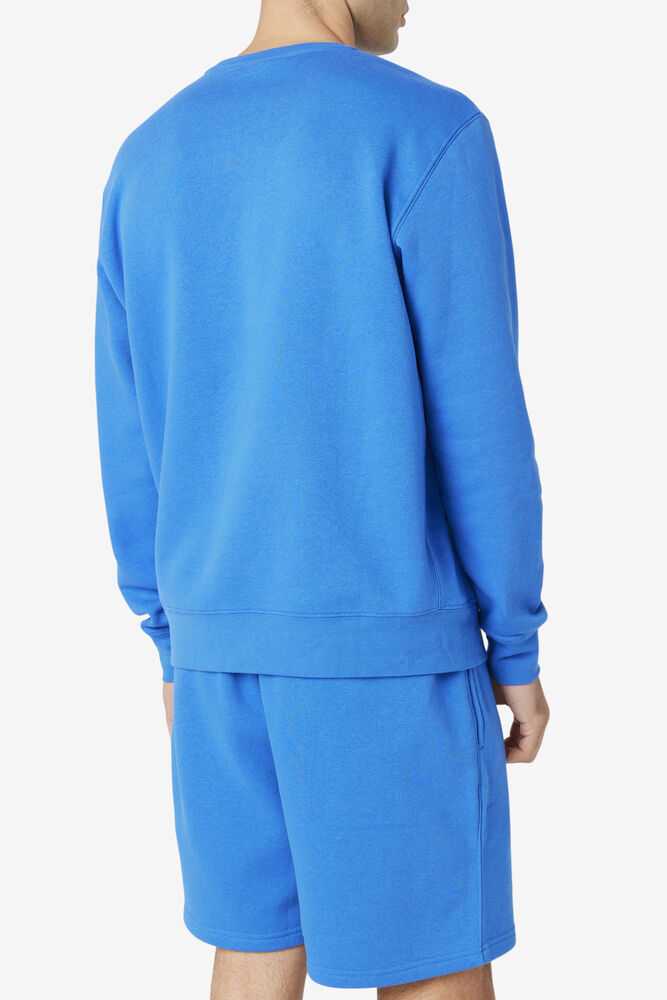 Blue Men's FILA Garran Sweatshirt | USA-240678