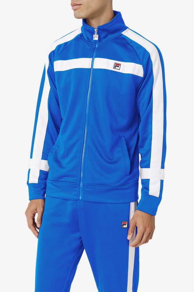 Blue Men's FILA Renzo Track Jackets | USA-392701