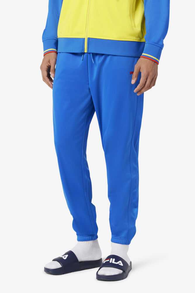 Blue Red Men's FILA Colombia Track Pants | USA-16201