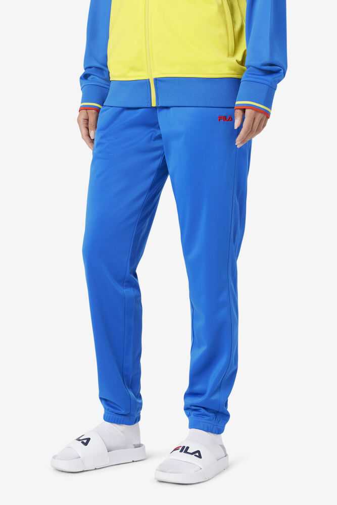 Blue Red Men's FILA Colombia Track Pants | USA-16201