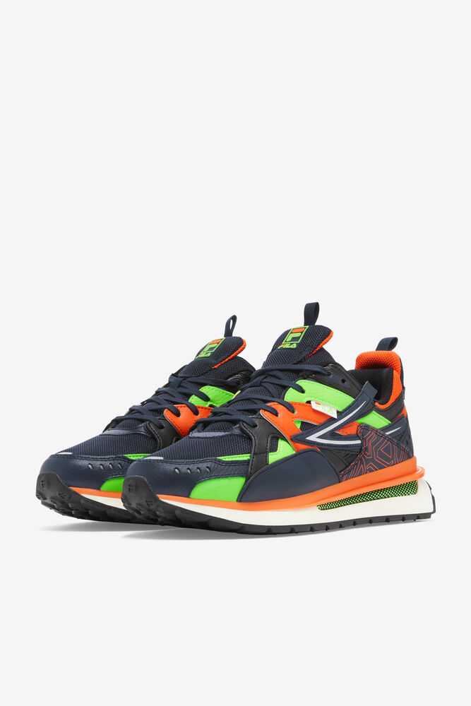 Blue Red Orange Green Men's FILA Sandenal Sneakers | USA-028671