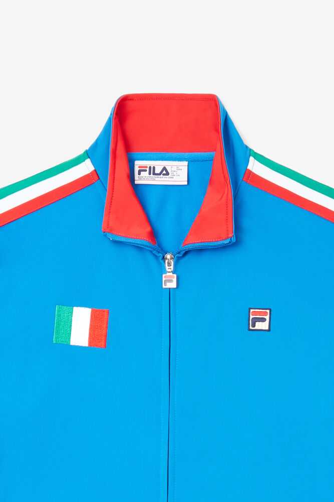 Blue Red Women's FILA Italy Track Jackets | USA-15482