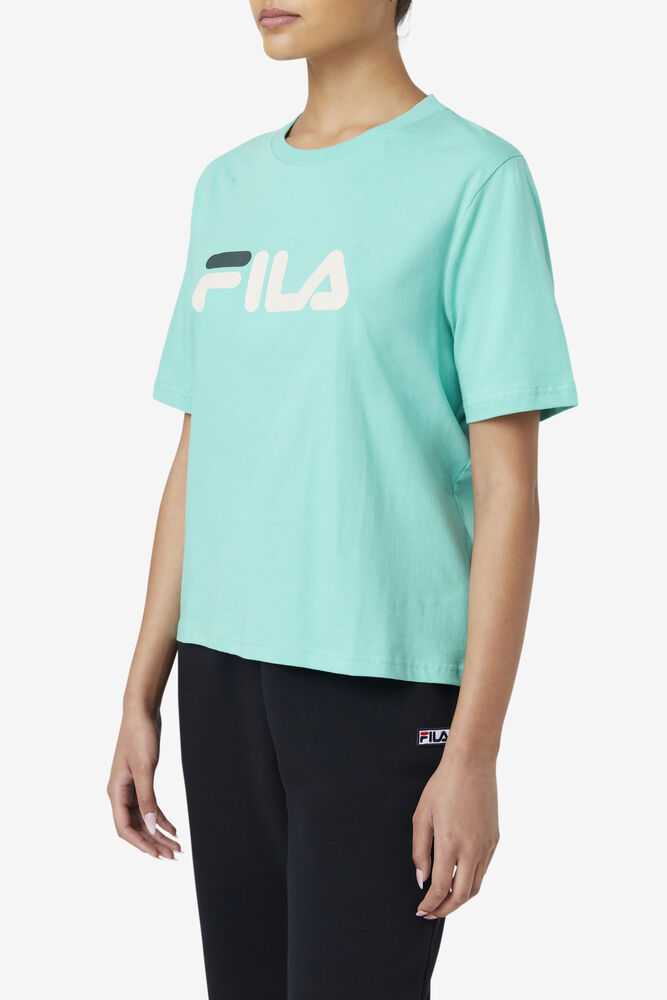 Blue Turquoise Women's FILA Miss Eagle T-shirts | USA-15735