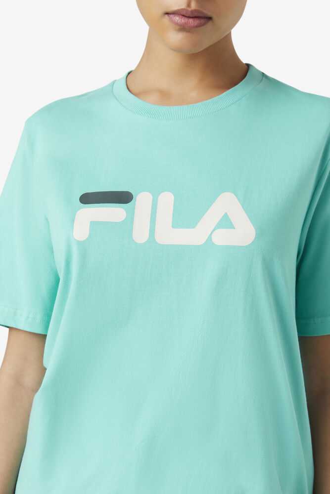 Blue Turquoise Women's FILA Miss Eagle T-shirts | USA-15735