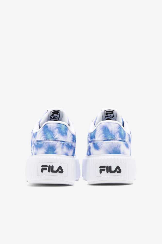 Blue White Women's FILA Sandblast Sneakers | USA-15891