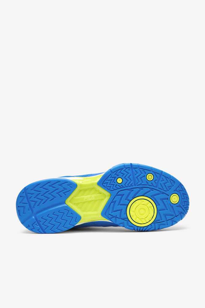 Blue White Yellow Men's FILA Volley Zone Pickleball Shoes | USA-16109