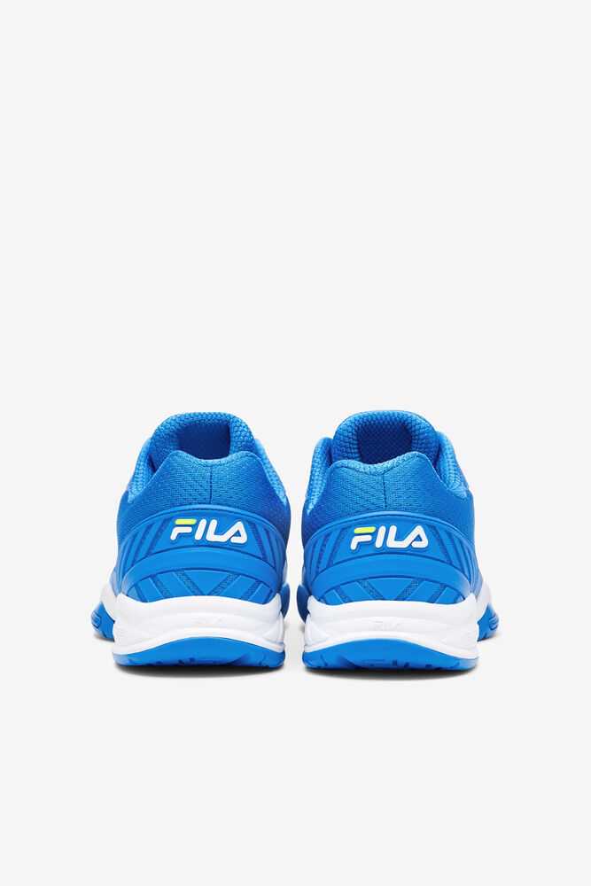 Blue White Yellow Men's FILA Volley Zone Pickleball Shoes | USA-16109