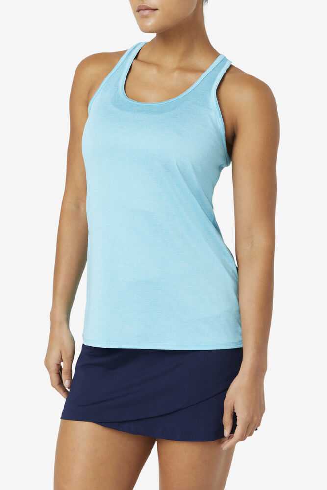 Blue Women's FILA Pickleball Tank Top | USA-15307