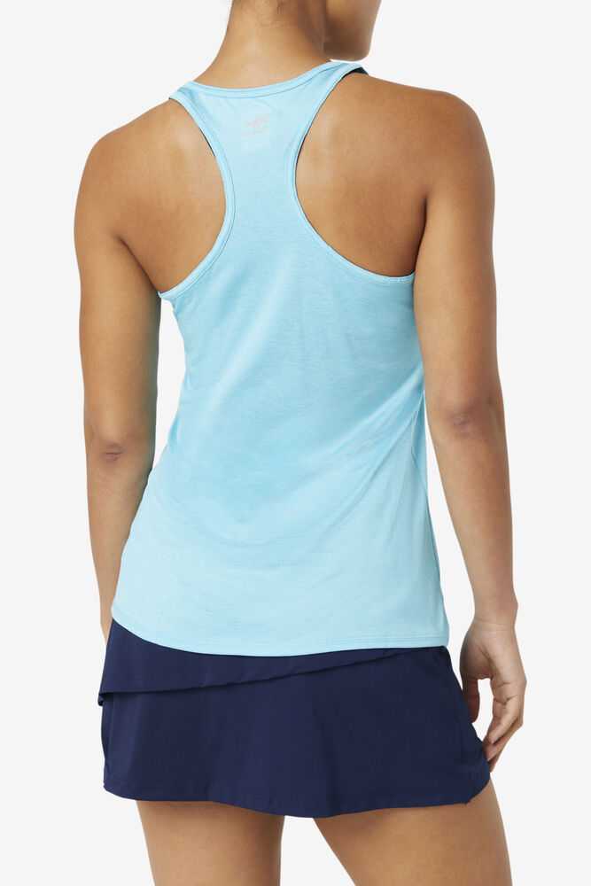 Blue Women's FILA Pickleball Tank Top | USA-15307