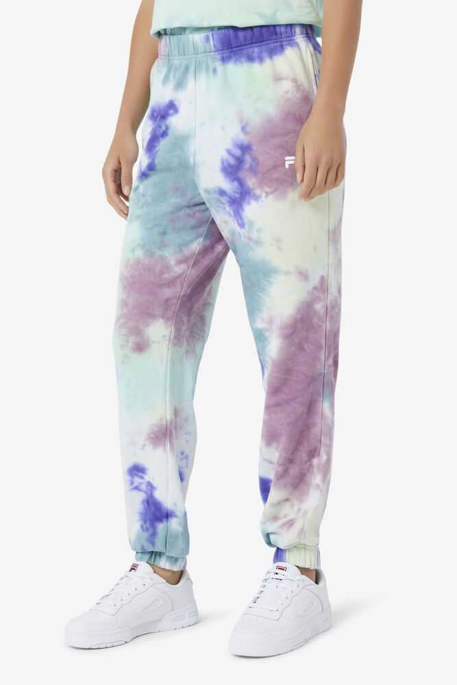 Blue Women's FILA Raleigh Tie Dye Joggers | USA-15609