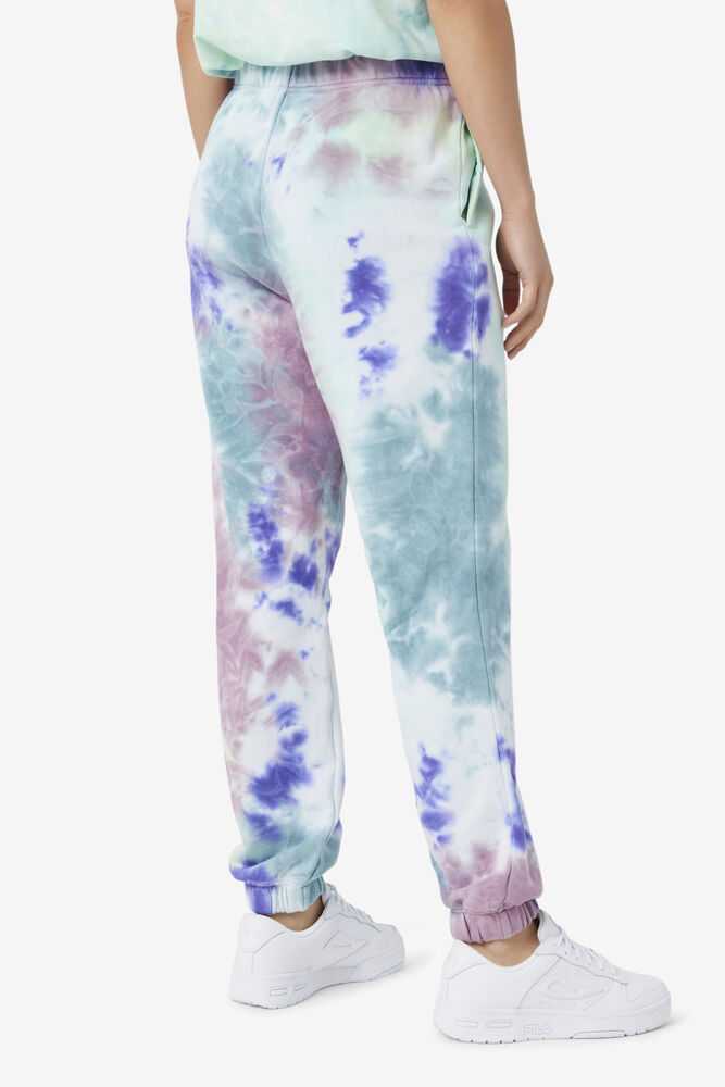 Blue Women's FILA Raleigh Tie Dye Joggers | USA-15609