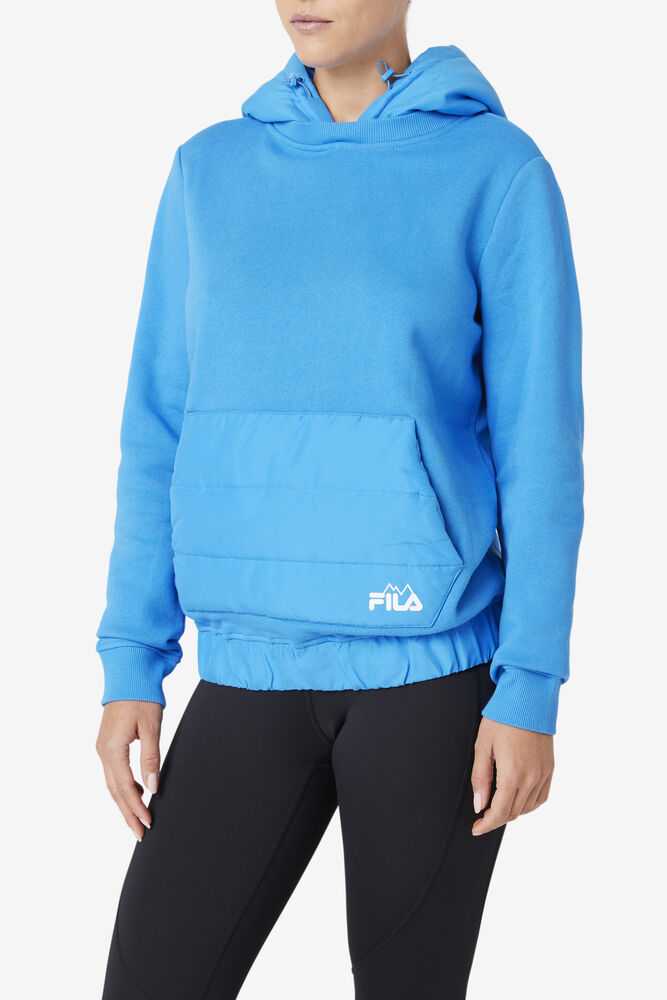 Blue Women's FILA Trinity Fleece Jackets | USA-15621