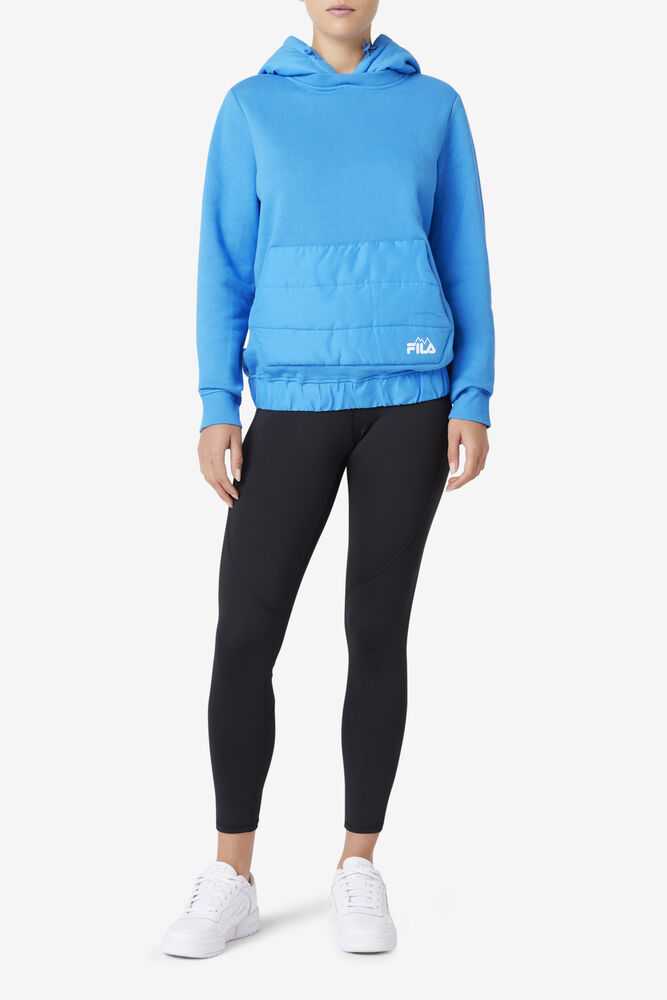 Blue Women's FILA Trinity Fleece Jackets | USA-15621