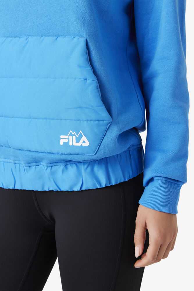 Blue Women's FILA Trinity Fleece Jackets | USA-15621