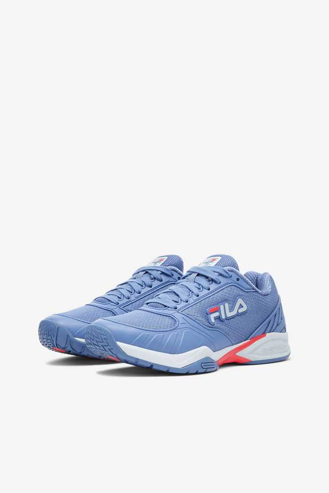 Blue Women's FILA Volley Zone Pickleball Shoes | USA-15329