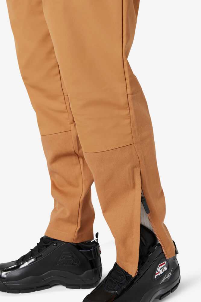 Brown Men's FILA Amazon Track Pants | USA-410562