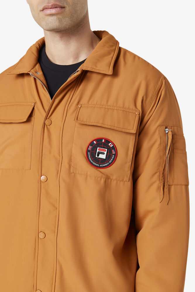 Brown Men's FILA Nile Windbreakers | USA-278561