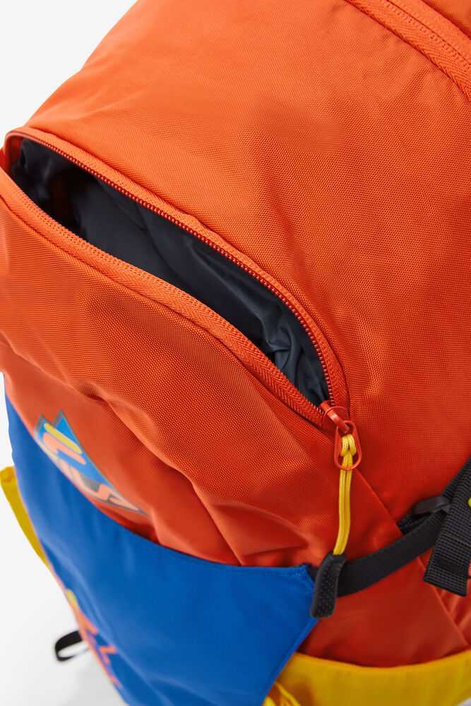 Brown Orange Blue Lemon Men's FILA Trail Backpack | USA-16134