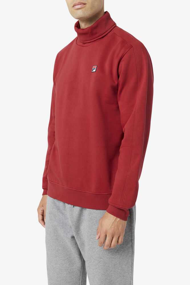 Burgundy Men's FILA Noah Sweatshirt | USA-312958