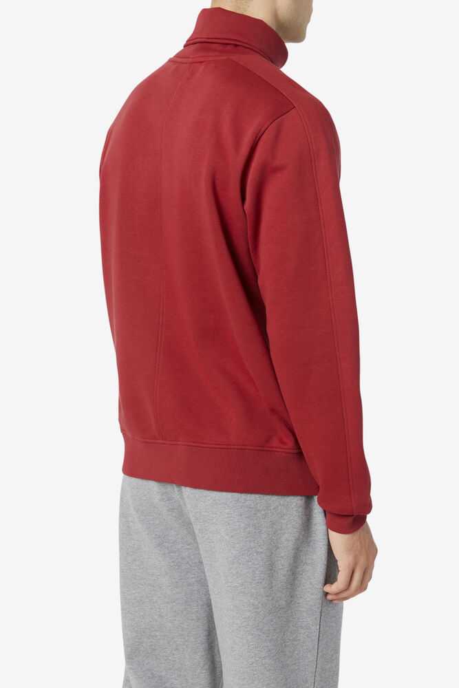 Burgundy Men's FILA Noah Sweatshirt | USA-312958