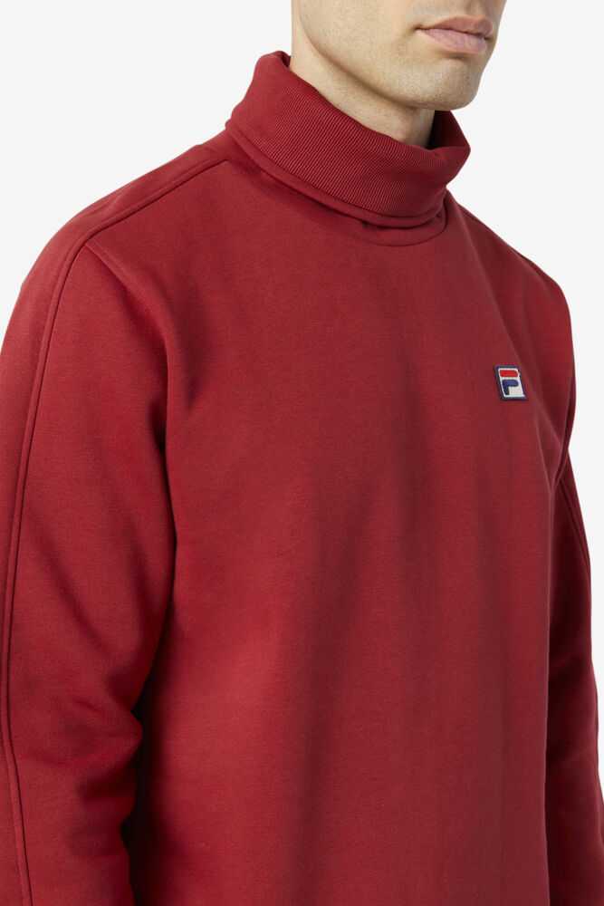 Burgundy Men's FILA Noah Sweatshirt | USA-312958