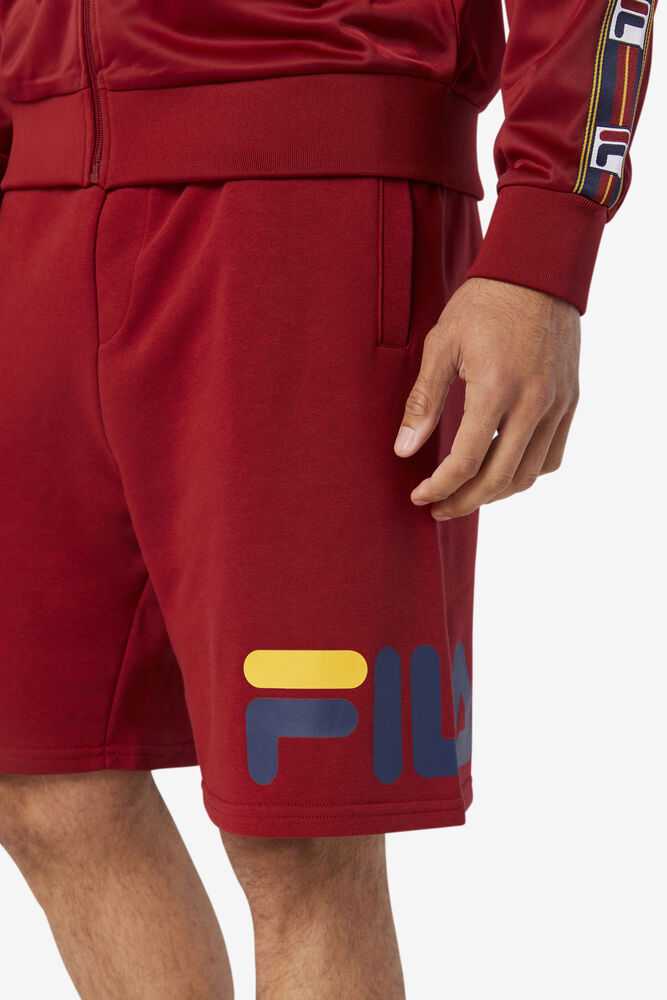 Burgundy Navy Men's FILA Zeshawn Sweat Shorts | USA-320759