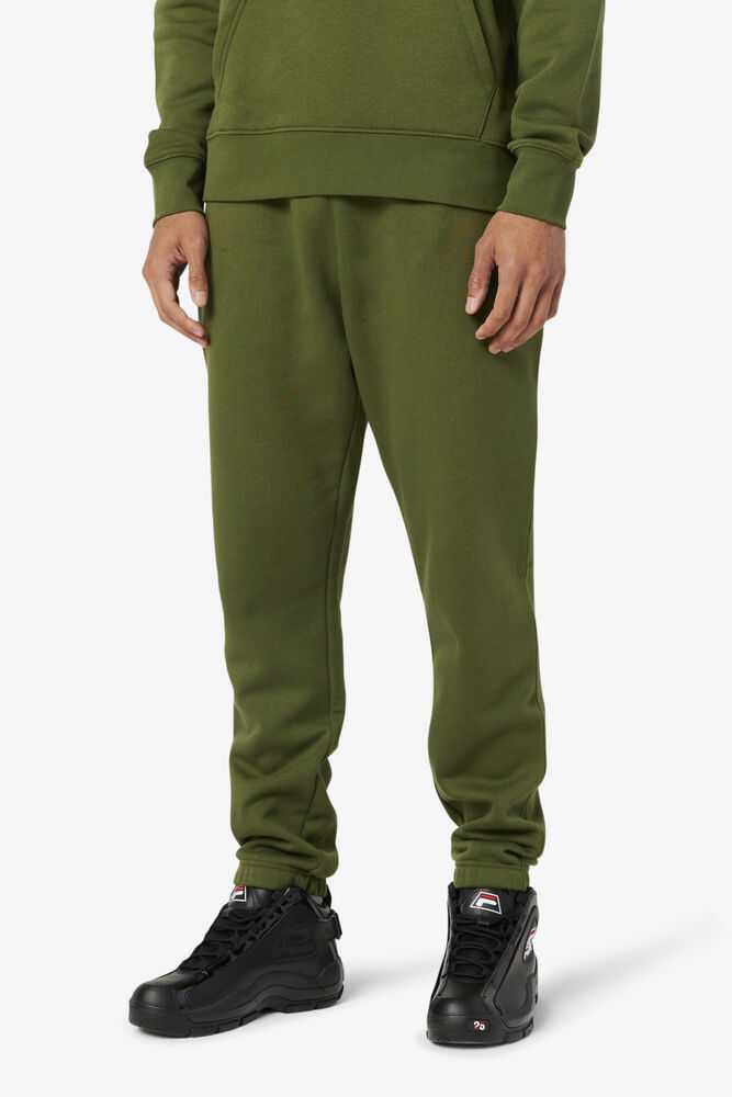 Deep Green Men's FILA Garin Fleece Sweatpants | USA-721586