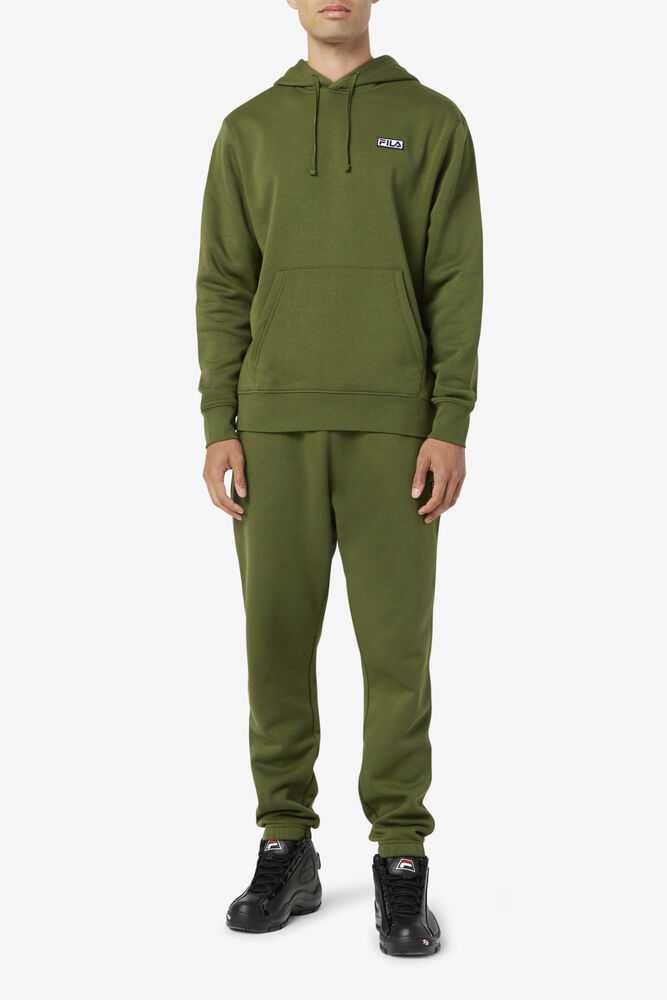 Deep Green Men's FILA Garin Fleece Sweatpants | USA-721586