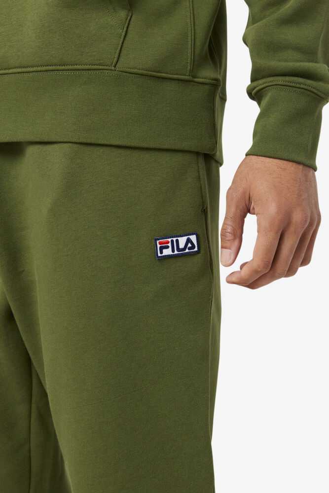 Deep Green Men's FILA Garin Fleece Sweatpants | USA-721586