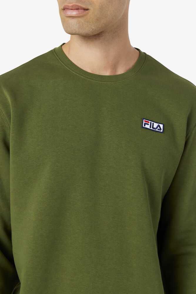 Deep Green Men's FILA Garran Sweatshirt | USA-761384