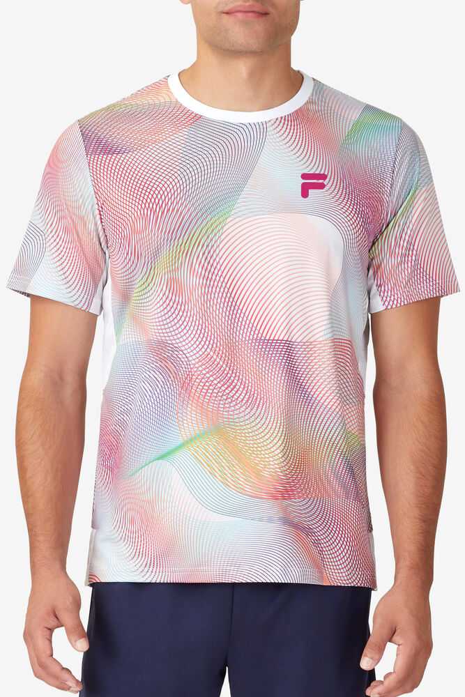 Fluorescent Men's FILA Bevans Tennis Shirts | USA-16061