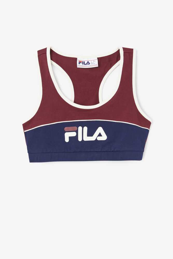 Fuchsia Blue Women\'s FILA Kairi Sport Bra | USA-15708