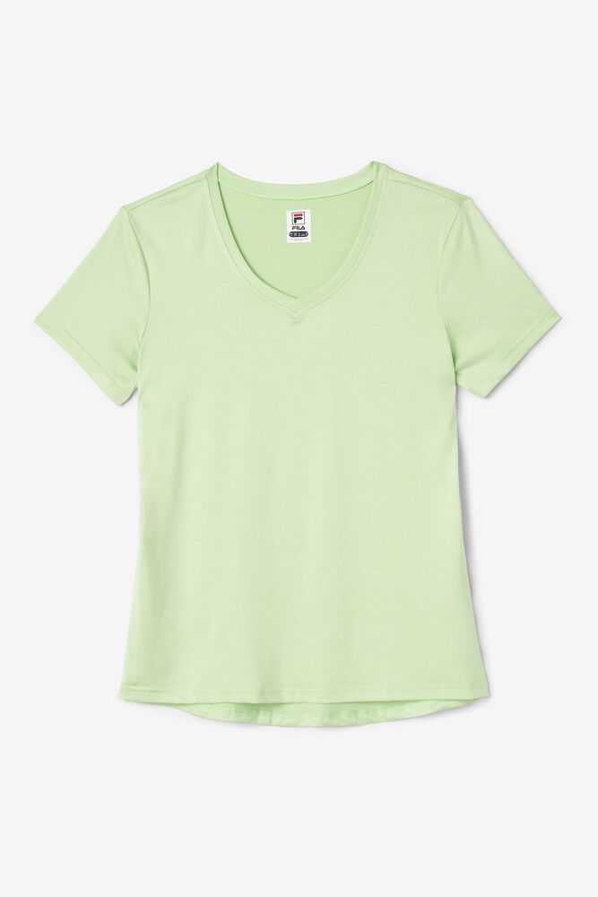 Green Grey Women\'s FILA V-neck Tennis Tank Top | USA-15249