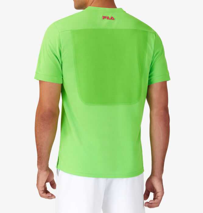 Green Men's FILA Bevans Tennis Shirts | USA-16066