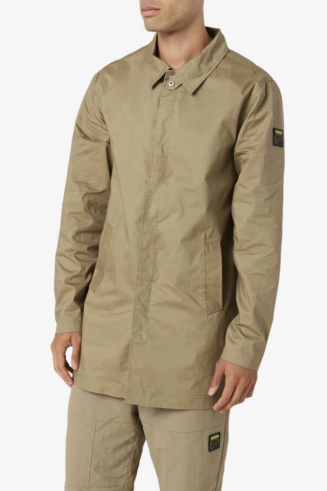 Green Men's FILA Holmes Rain Jackets | USA-671839