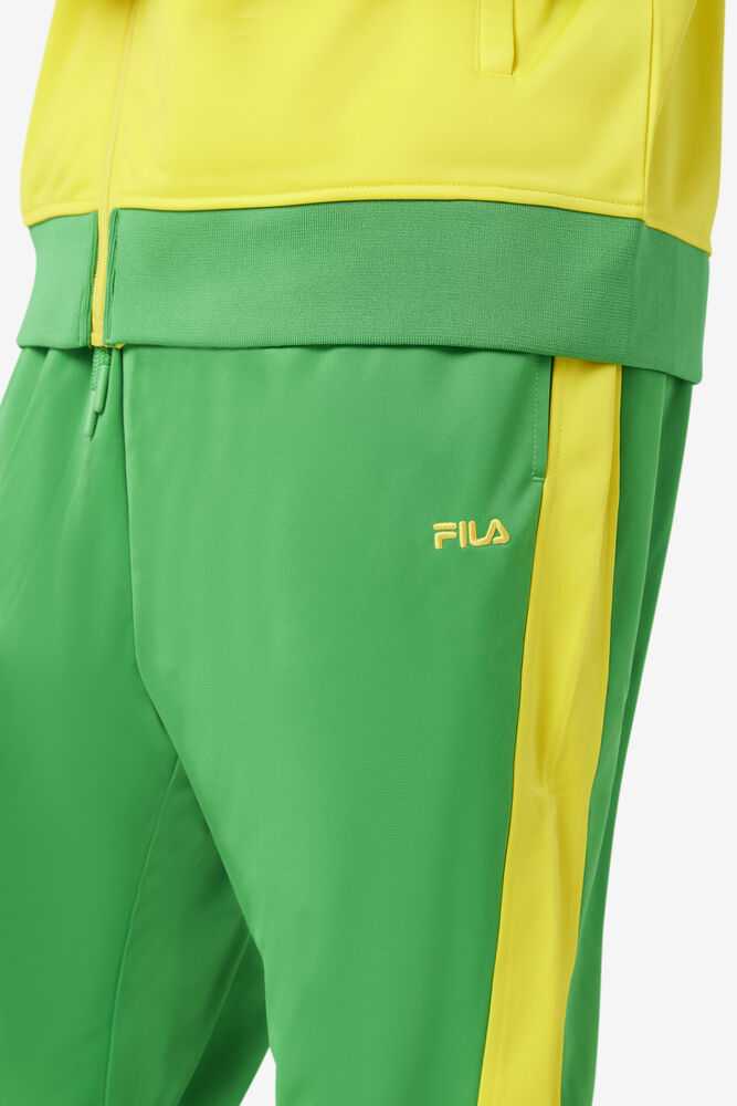 Green Yellow Men's FILA Brazil Track Pants | USA-16200