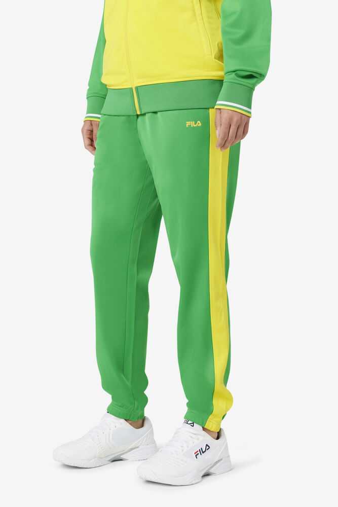 Green Yellow Men's FILA Brazil Track Pants | USA-16200