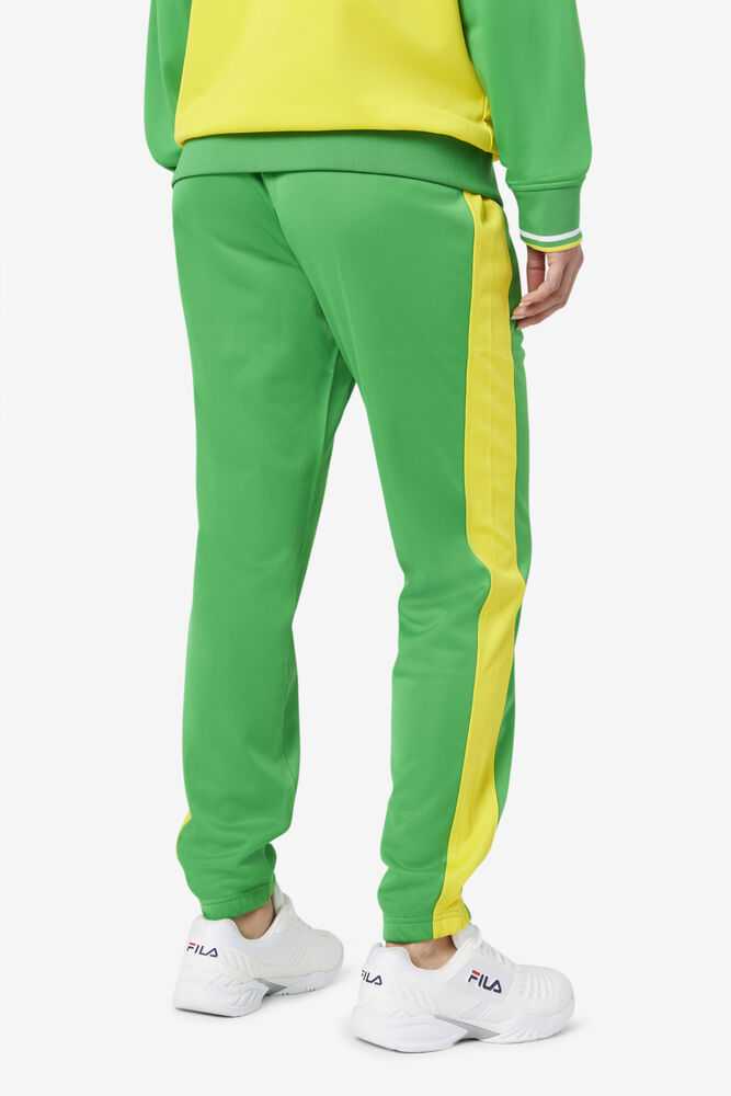 Green Yellow Men's FILA Brazil Track Pants | USA-16200