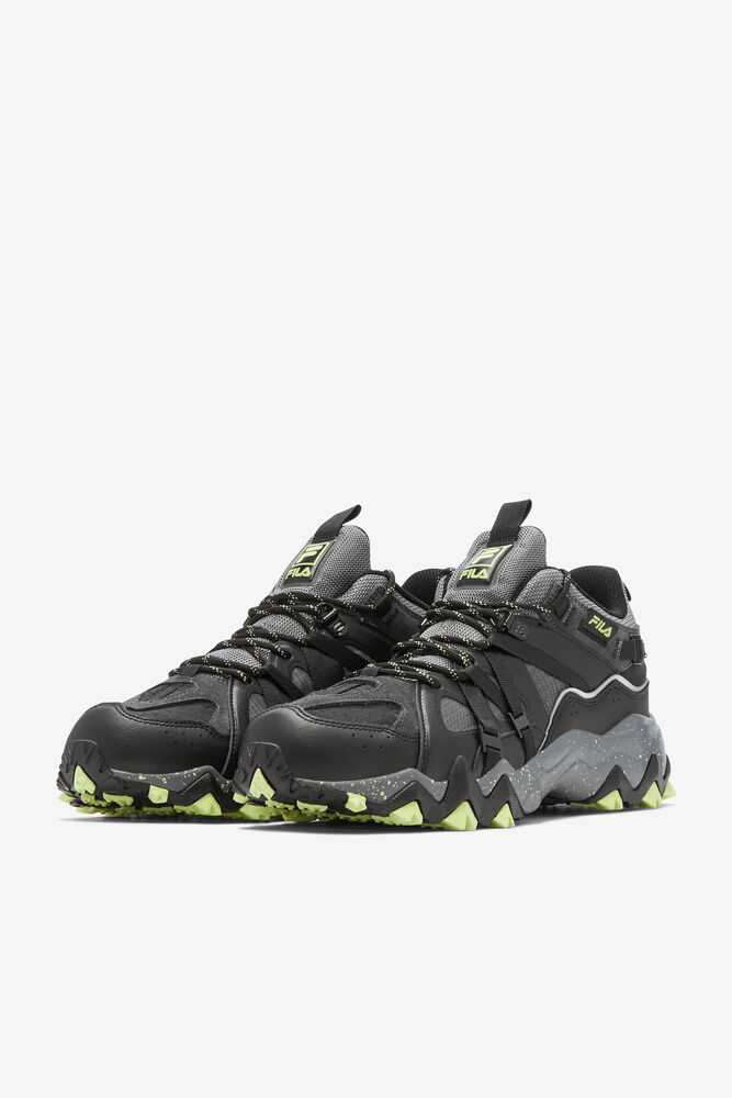 Grey Black Orange Light Green Men's FILA Excursion Sneakers | USA-981076