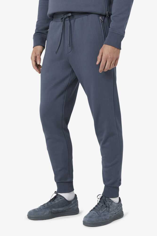 Grey Blue Men's FILA Gabriel Joggers | USA-186459