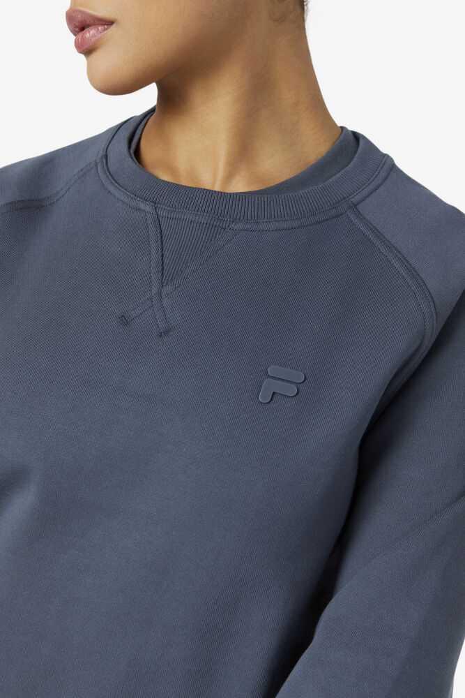 Grey Blue Men's FILA Logan Sweatshirt | USA-824765