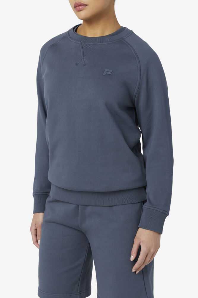 Grey Blue Men's FILA Logan Sweatshirt | USA-824765