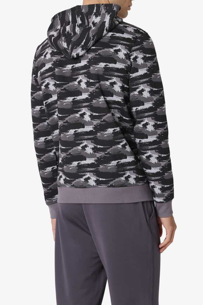 Grey Camo Men's FILA Seneca Hoodie | USA-849156