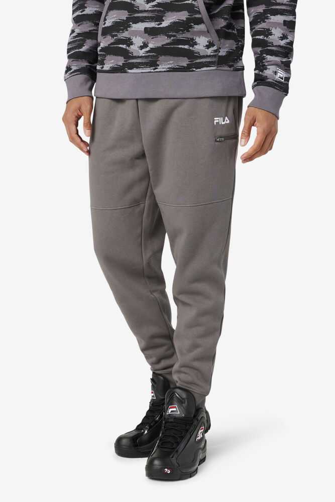 Grey Men's FILA Canadice Fleece Joggers | USA-853426