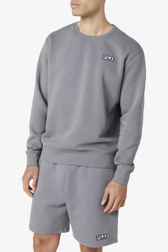 Grey Men's FILA Garran Sweatshirt | USA-194576